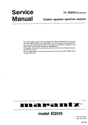 Marantz 74 EQ515 Service Manual