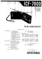 Sony ICF-7800 Service Manual