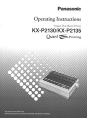 Panasonic KX-P2135 Operating Instructions Manual
