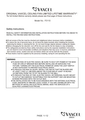 Vaxcel F0110 Manual