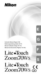 Nikon Lite-Touch Zoom70Ws Instruction Manual