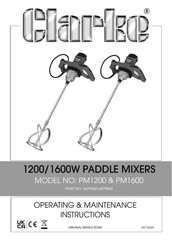 Clarke 6479565 Operating & Maintenance Instructions