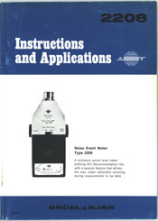 BRUEL & KJAER 2208 Instructions And Applications