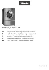 Miele PDR 922 HP Quick Start Manual