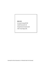 Advantech MIC-3318 Instruction Manual