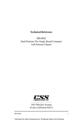CSS Laboratories SB-6862 Technical Reference