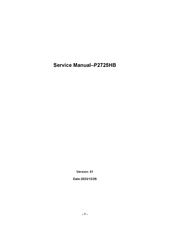 Dell P2725Hb Service Manual