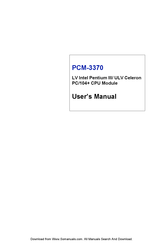Advantech PCM-3370 User Manual