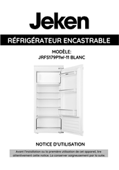 Jeken JRFS179P1W-11 WHITE Instruction Manual