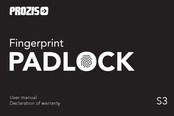 PROZIS FINGERPRINT PADLOCK S3 User Manual