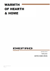 Defro Home ORION Operating Manual