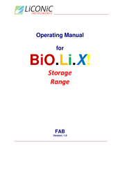 LiCONiC BiO.Li.X! FAB Operating Manual