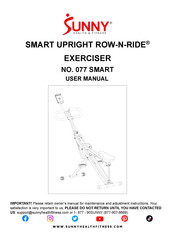 Sunny Health & Fitness SMART UPRIGHT ROW-N-RIDE User Manual