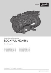 Danfoss BOCK UL-HGX66e/2070 ML 50 Operating Manual