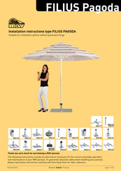 May FILIUS Pagoda Installation Instructions Manual