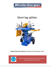 Binderberger SP8 EZ Original Operator's Manual