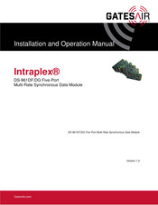 GatesAir Intraplex DS-961DF Installation And Operation Manual