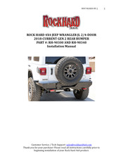 Rock Hard 4x4 RH-90340 Installation Manual