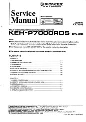 Pioneer KEH-P70000RDS Service Manual