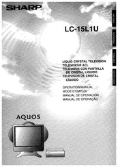 Sharp Aquos LC 15L1U Operation Manual