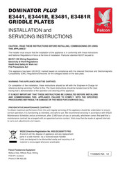 Falcon Dominator Plus E3481R Installation And Servicing Instruction