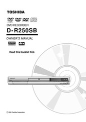 Toshiba D-R250SB Owner's Manual