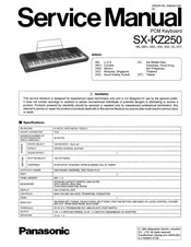 Panasonic SX-KZ250XM Service Manual