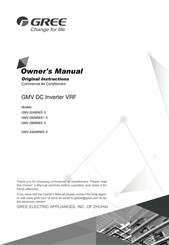 Gree GMV-335WM/E-X Owner's Manual