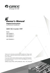 Gree GMV-450WM/E-X Owner's Manual