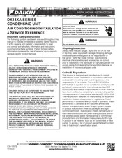 Daikin DX14XA090 Installation Instructions Manual