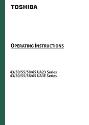 Toshiba 43 UA3E Series Operating Instructions Manual