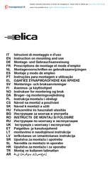 ELICA FILO IX/A/120 Instruction On Mounting And Use Manual