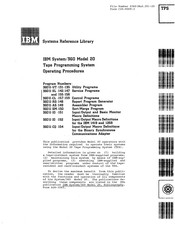 IBM System/360 20 Operating Procedure