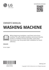 LG FV1411S4W1 Owner's Manual