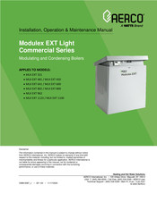 Watts Aerco Modulex MLX EXT 481 Installation, Operation & Maintenance Manual