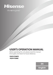Hisense RQ5P470SMIE User's Operation Manual