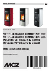 MCZ SUITE COMFORT AIRMATIC 12 M3 CORE Operation And Cleaning