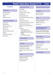 Casio 5719 Operation Manual