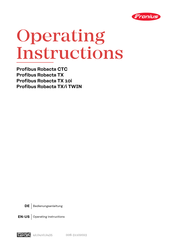 Fronius Profibus Robacta CTC Operating Instructions Manual