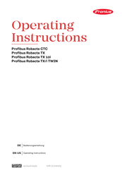 Fronius Profibus Robacta TX Operating Instructions Manual
