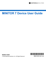 Motorola MINITOR 7 User Manual