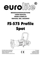 EuroLite FS-575 Profile Spot User Manual