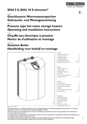 STIEBEL ELTRON Eltronom SHU 5 S Operating And Installation Instructions