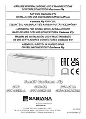 Sabiana Carisma Fly CVP-ECM-MBA Instructions For Installation, Use And Maintenance Manual