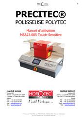 Horotec PRECITEC POLYTEC MSA23.005 Touch-Sensitive User Manual