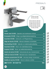 Pressalit PLUS shower seat 450 Operation And Maintenance Manual