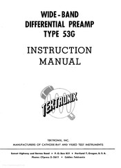 Tektronix 53G Series Instruction Manual
