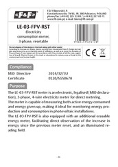 F&F LE-03-FPV-RST Manual