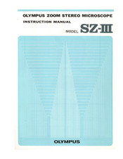 Olympus SZ-III Instruction Manual