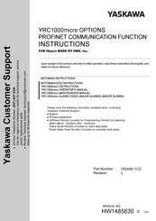 Yaskawa MOTOMAN YRC1000micro Instructions Manual